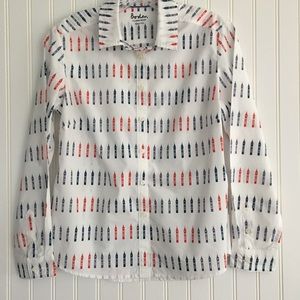 Boden button down classic shirt SIZE 4 petite